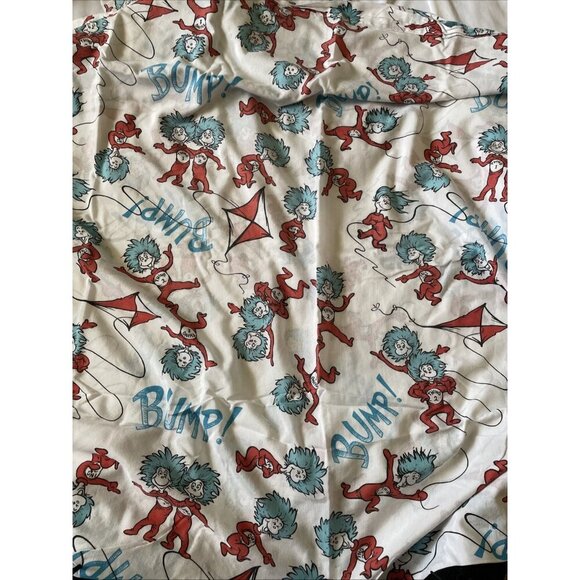 Dr. Seuss Thing 1 & Thing 2 Pillowcases & Sheets Set Twin Cotton Kids - Picture 7 of 8
